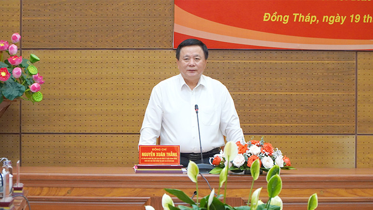 Đoàn kiểm tra 1914 của Bộ Chính trị làm việc với Ban Thường vụ Tỉnh ủy Đồng Tháp ảnh 3