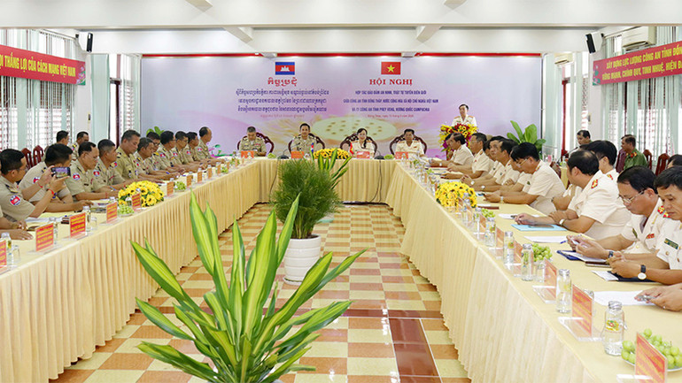 Quang cảnh hội nghị. (Ảnh: Công an Đồng Tháp)