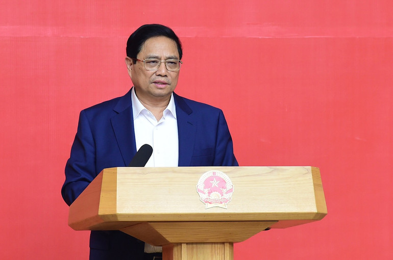 Thủ tướng Phạm Minh Chính phát biểu ý kiến tại phiên họp.