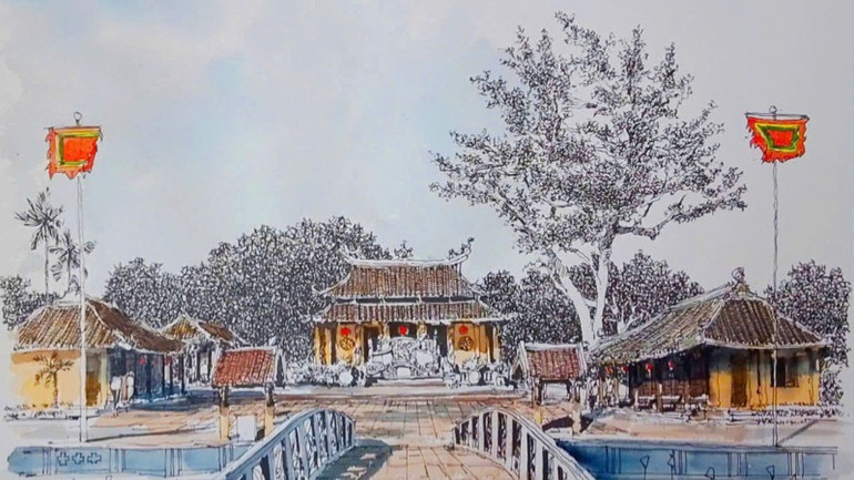 Tác phẩm "Văn Thánh Khổng Miếu" của tác giả Nguyễn Hoàng Lâm.