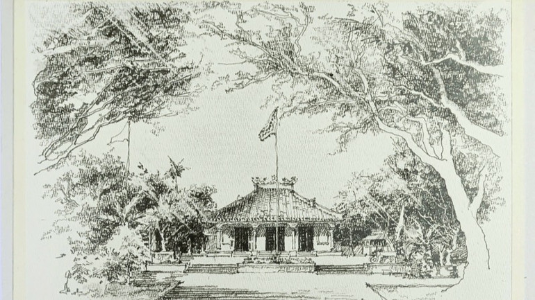 Tác phẩm "Đình làng Hương Trà" của tác giả Văn Viết Nam.