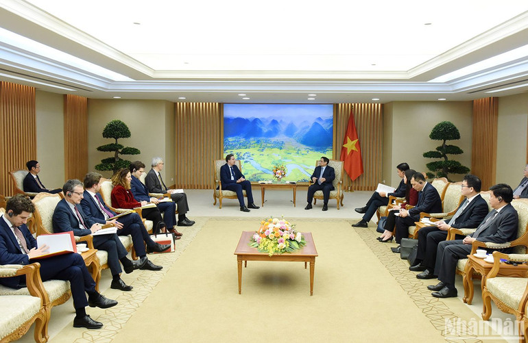 Quang cảnh buổi tiếp. (Ảnh: TRẦN HẢI)