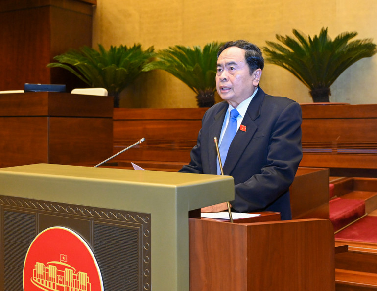 Phó Chủ tịch Thường trực Quốc hội Trần Thanh Mẫn phát biểu khai mạc hội nghị.