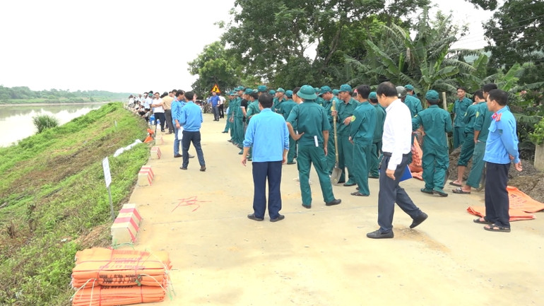 Diễn tập cho các tình huống mưa bão khẩn cấp.