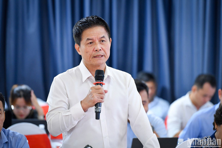 Ông Nguyễn Quốc Kỳ phát biểu tại hội thảo. (Ảnh: THÀNH ĐẠT)