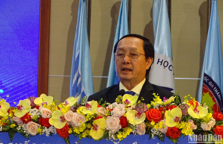 Bộ trưởng Khoa học và Công nghệ Huỳnh Thành Đạt phát biểu khai mạc tại hội nghị thường niên năm 2022.