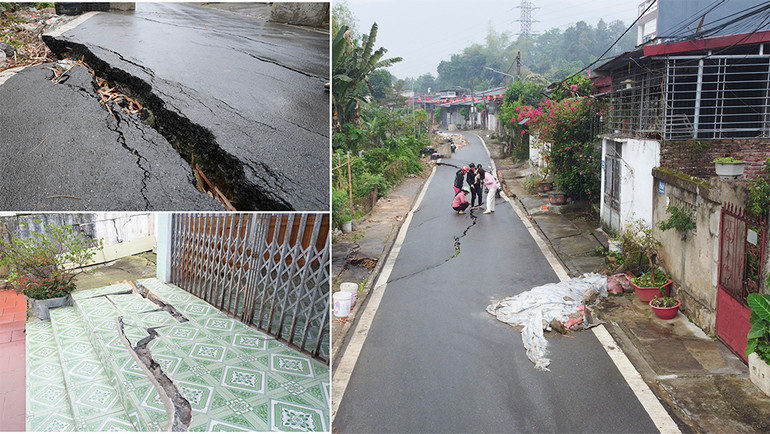 Chính quyền địa phương xác định, nguy cơ sạt lở lớn khi các vết nứt tường, lún nền trong nhà dân, và tình trạng mặt đường 29/3 bị tụt sâu có thể kéo theo một khối lượng đất lớn trôi xuống khu dân cư phía dưới.