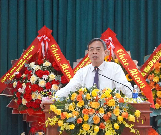 Ông Nguyễn Đăng Quang, Phó Bí thư Tỉnh ủy Quảng Trị, phát biểu tại Hội thảo. (Ảnh: TTXVN)