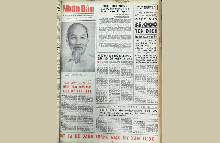 Bài viết của Bác Hồ trên Báo Nhân Dân ngày 3/2/1969.