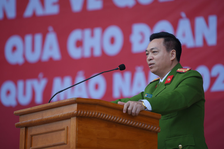 Đại tá, TS Nguyễn Đăng Sáu, Phó Giám đốc Học viện Cảnh sát nhân dân phát biểu tại chương trình.