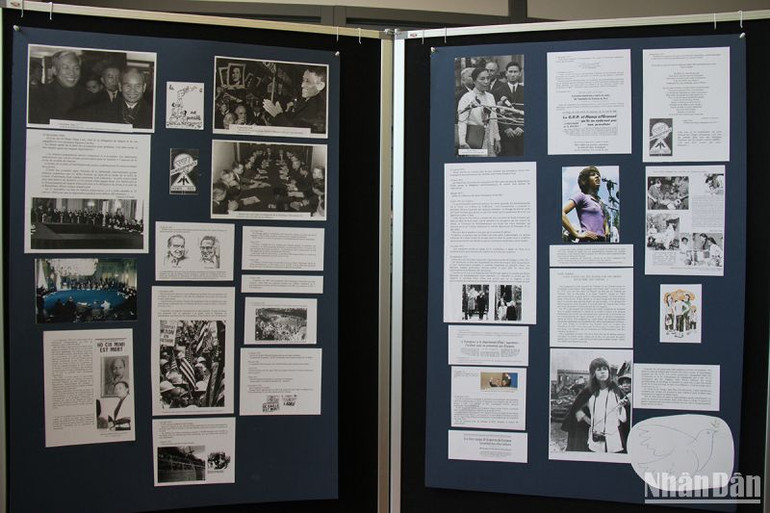 Triển lãm giới thiệu những hình ảnh lịch sử về cuộc đấu tranh của Việt Nam trong đó có cuộc đàm phán ký kết Hiệp định Paris, sự ủng hộ của bạn bè quốc tế được đăng trên các tờ báo Pháp.