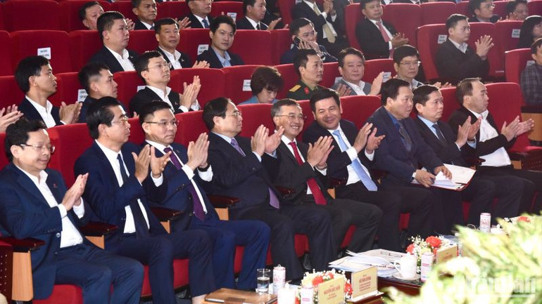 Thủ tướng Phạm Minh Chính và các đại biểu dự hội nghị. (Ảnh: Trần Hải)