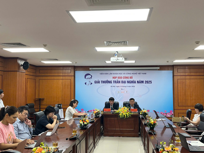 Quang cảnh buổi họp báo công bố Giải thưởng Trần Đại Nghĩa lần thứ 3 (năm 2025).