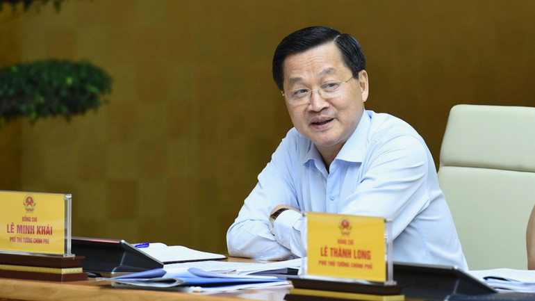 Phó Thủ tướng Lê Minh Khái phát biểu tại hội nghị. Phó Thủ tướng Lê Minh Khái phát biểu tại hội nghị.