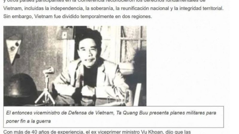 Ảnh chụp màn hình bài viết. (Ảnh: TTXVN)