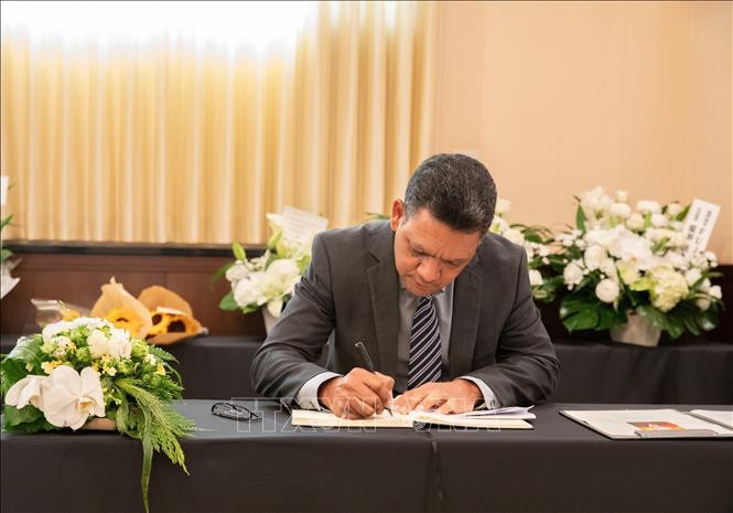 Đại diện Đại sứ quán Nam Phi ghi sổ tang Tổng Bí thư Nguyễn Phú Trọng.