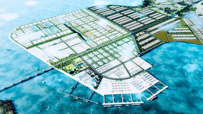 Phối cảnh tuyến đê biển sau khi hoàn thành.