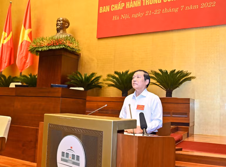 Phó Trưởng ban Thường trực Ban Tuyên giáo Trung ương Lại Xuân Môn phát biểu khai mạc hội nghị.