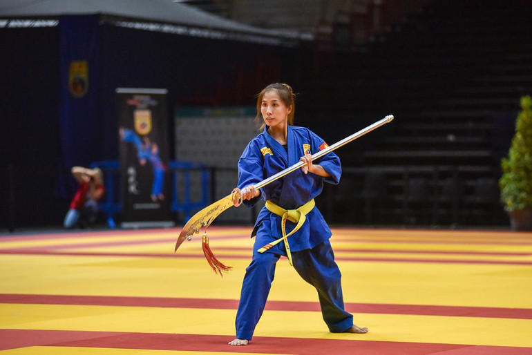 Đội tuyển Việt Nam gồm 6 võ sinh đang là học sinh trường quốc tế IVS tham gia giải thi đấu quốc tế này. (Ảnh: MINH DUY)