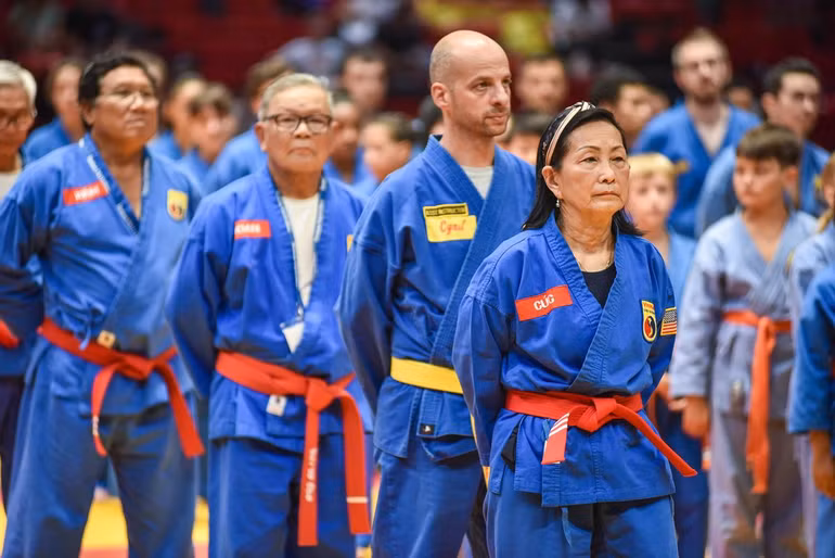Đây là dịp để các võ sư và huấn luyện viên Vovinam từ khắp năm châu cùng gặp gỡ, giao lưu. (Ảnh: MINH DUY)