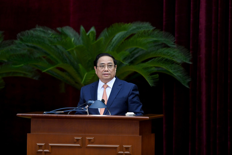 Thủ tướng Chính phủ Phạm Minh Chính phát biểu tại hội nghị.