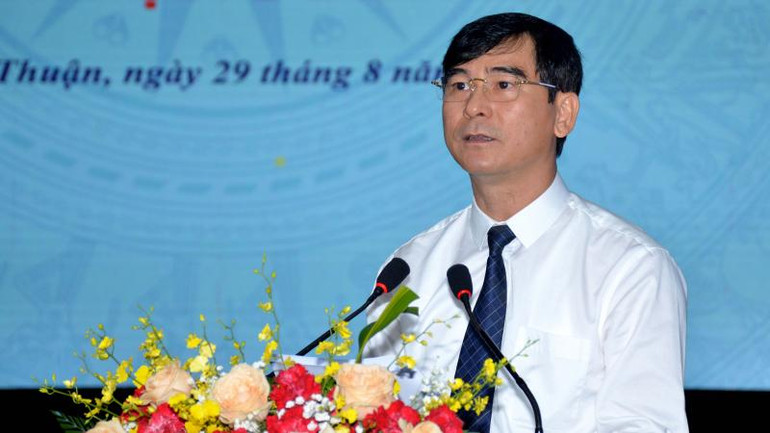 Bí thư Tỉnh ủy Bình Thuận Dương Văn An phát biểu đề dẫn hội thảo.