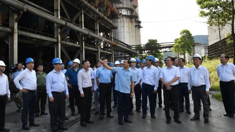 Phó Thủ tướng Lê Minh Khái kiểm tra Dự án VTM. (Ảnh: baochinhphu.vn)