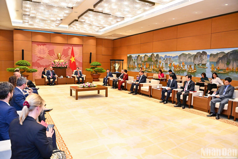 Quang cảnh buổi tiếp tại Nhà Quốc hội. (Ảnh: Duy Linh)