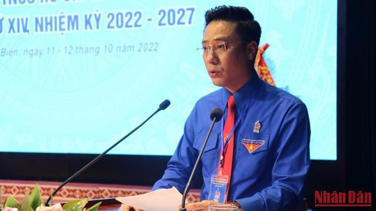 Thay mặt Ban Chấp hành, Bí thư Tỉnh đoàn Điện Biên khóa XIV Đặng Thành Huy hứa quyết tâm thực hiện các mục tiêu đã được đại hội thông qua.