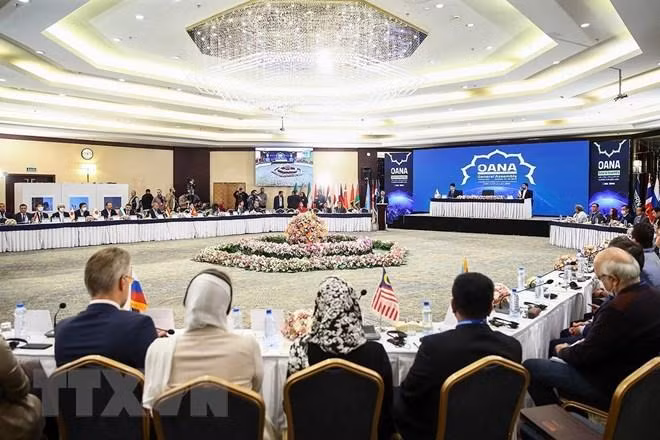 Toàn cảnh phiên khai mạc Đại hội đồng OANA lần thứ 18. (Ảnh: TTXVN)