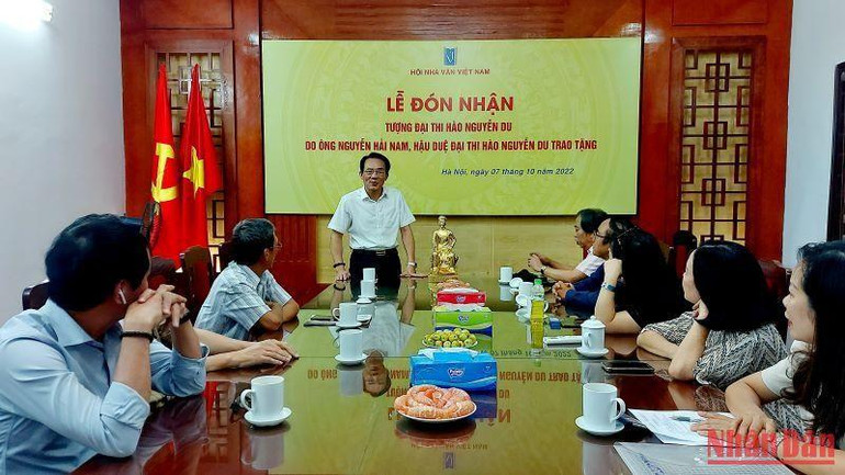 Ông Nguyễn Hải Nam chia sẻ tại buổi lễ.