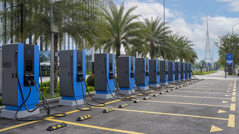 Một trạm sạc xe điện của VinFast. Một trạm sạc xe điện của VinFast.