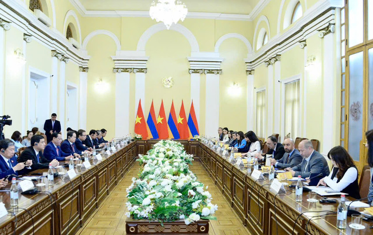 Quang cảnh buổi tiếp. (Ảnh: LÊ TUYẾT/VOV)