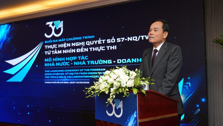 Ông Trần Lưu Quang, Bí thư Trung ương Đảng, Trưởng Ban Chính sách, Chiến lược Trung ương nhấn mạnh vai trò của các đơn vị tham gia mô hình liên kết “3 nhà”.