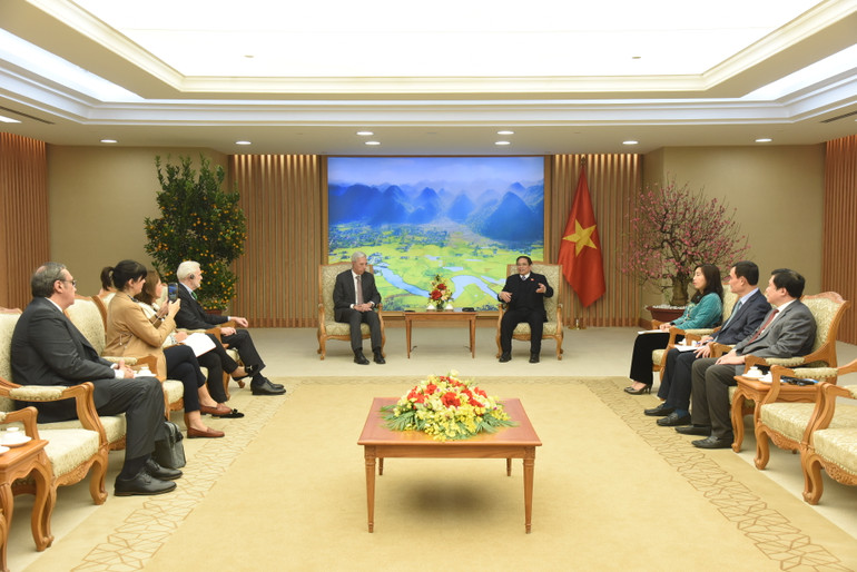 Quang cảnh buổi tiếp. (Ảnh: Trần Hải)