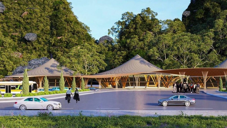 Phối cảnh trạm dừng nghỉ Mộc An trên tuyến đường bộ cao tốc Đồng Đăng-Trà Lĩnh. Phối cảnh trạm dừng nghỉ Mộc An trên tuyến đường bộ cao tốc Đồng Đăng-Trà Lĩnh.