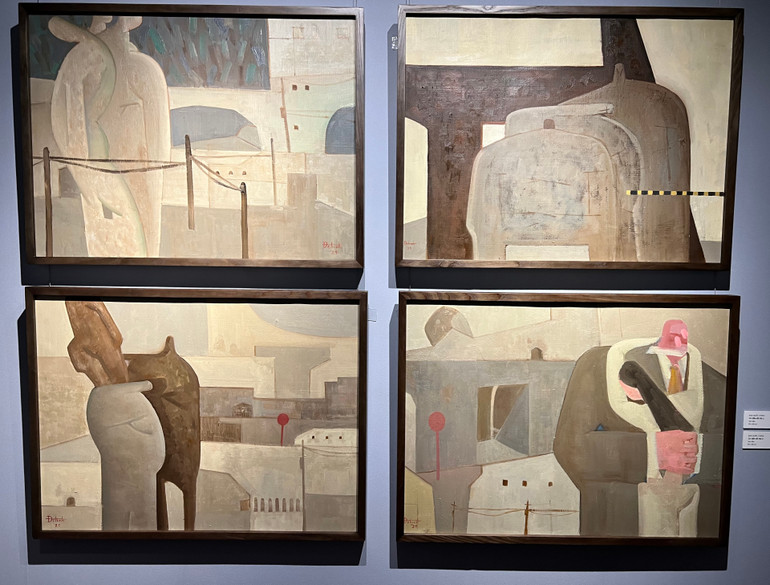 Chùm bức tranh về cư dân đô thị - Đan Quốc Chính.