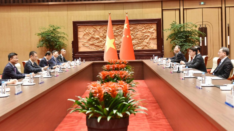 Toàn cảnh cuộc hội đàm.