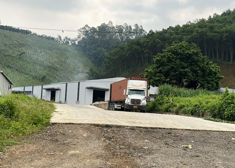 Một khu nhà xưởng khác xây dựng trên đất lâm nghiệp tại xã Quảng Chu.