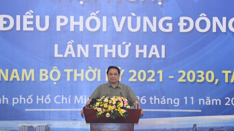 Thủ tướng Phạm Minh Chính phát biểu kết luận hội nghị.