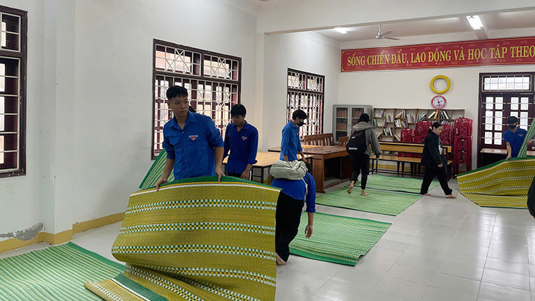 Điểm sơ tán tập trung đã được chuẩn bị từ trước.