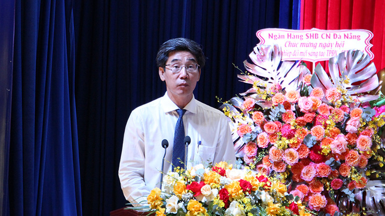 Phó Chủ tịch Ủy ban nhân dân thành phố Đà Nẵng Trần Chí Cường phát biểu.