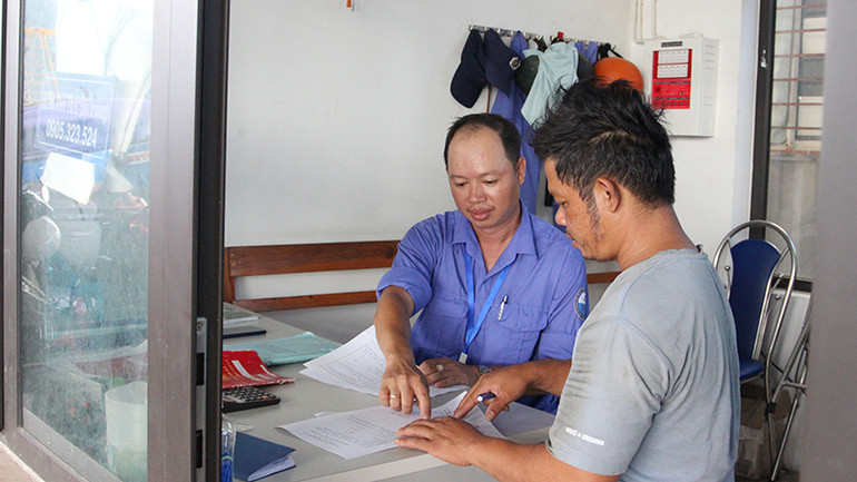 Tàu cá khi cập cảng, rời cảng đều được cập nhật.