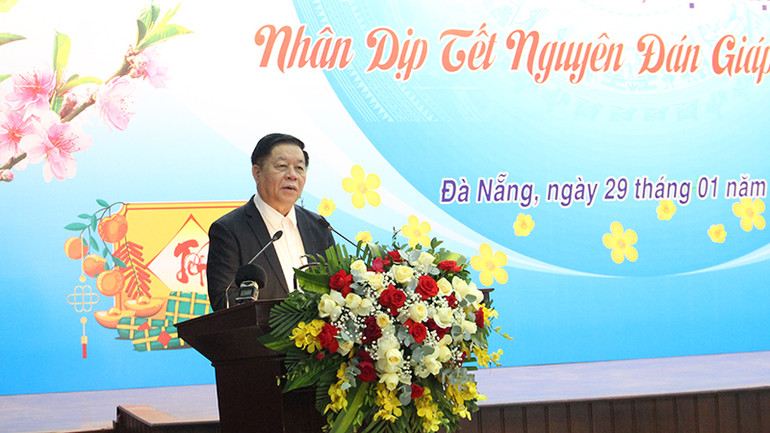 Đồng chí Nguyễn Trọng Nghĩa chúc Tết nhân dân thành phố Đà Nẵng.