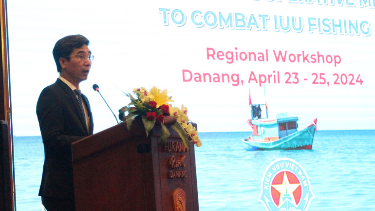 Phó Chủ tịch Ủy ban nhân dân thành phố Đà Nẵng Trần Chí Cường phát biểu tại Hội thảo.