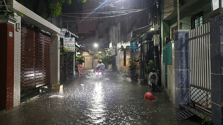 Theo Đài Khí tượng thủy văn khu vực Trung Trung Bộ, tổng lượng mưa từ 13 giờ ngày 12/10 đến 13 giờ ngày 13/10 tại thành phố Đà Nẵng phổ biến 80-150mm, có nơi cao hơn như: Hòa Phát 193,2mm, Sơn Trà 225,6mm.