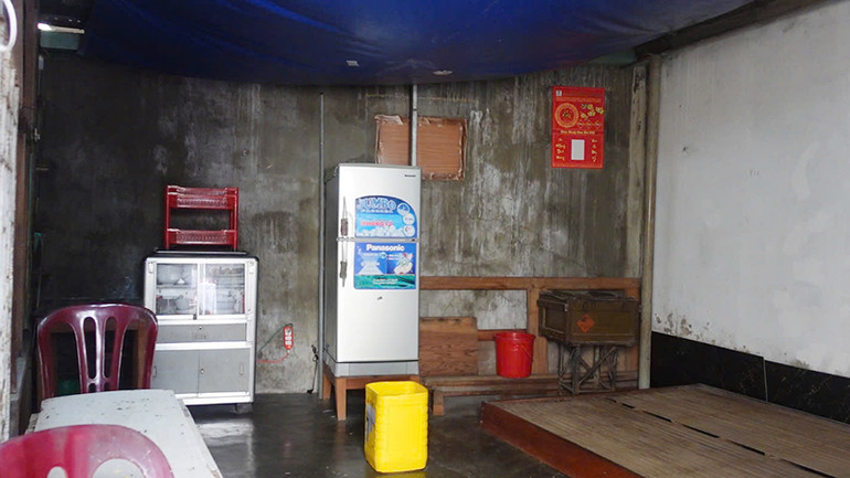 Hiện trạng ngôi nhà ông Hùng đang ở trước khi tháo dỡ.