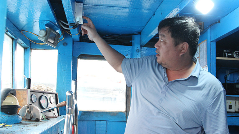 Tàu cá từ 15m trở lên đã lắp đặt thiết bị giám sát hành trình.