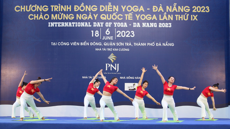 Chương trình đồng diễn Yoga năm nay với chủ đề “Một thế giới, một sức khỏe chung”.