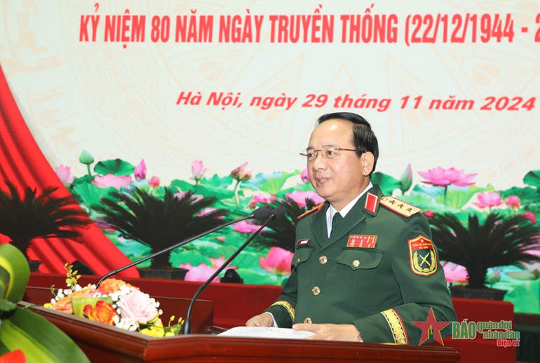 Thượng tướng Trịnh Văn Quyết phát biểu tại buổi gặp mặt. (Ảnh: qdnd.vn)